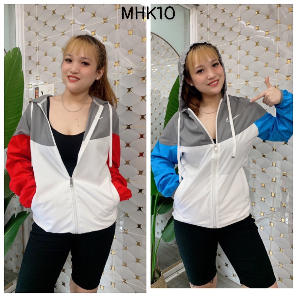 SALE Khoác bigsize dù 1 lớp phối màu -VNXK- MKH10