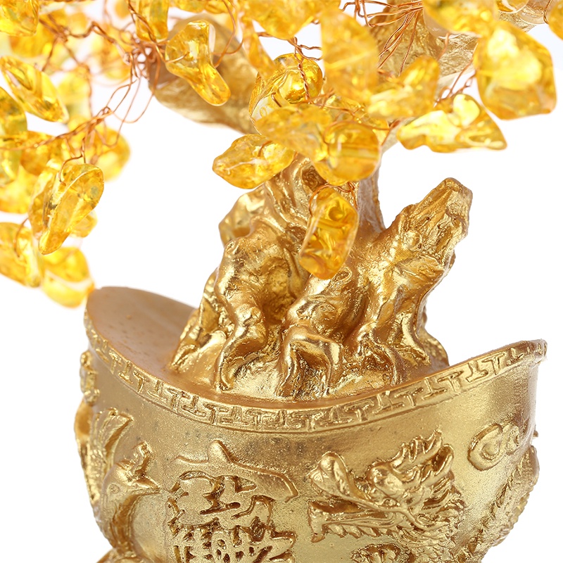 Đá Thạch Anh Vàng May Mắn Trang Trí Cây Tài Lộc Tài Lộc Tài Lộc