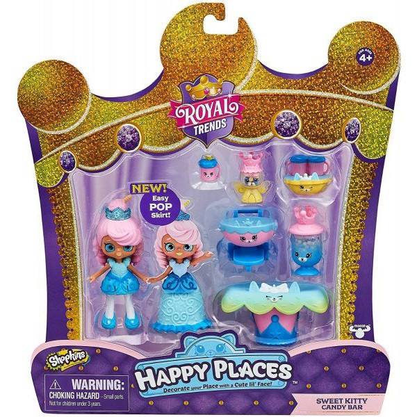 Bộ đồ chơi Chính hãng (Chốn Hạnh Phúc – Xu Hướng Hoàng Gia) Shopkins Happy Places - Sweet kitty candy bar