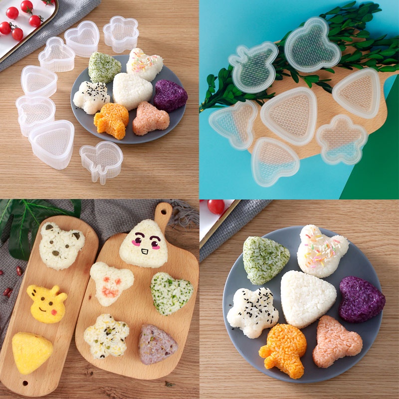 Khuôn Làm Cơm Nắm Hình Tam Giác 7 Kiểu Dễ Thương Tiện Dụng