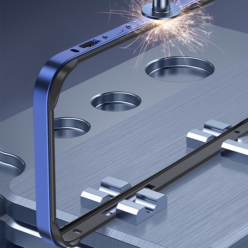 Ốp Điện Thoại Silicon Nhôm Chống Sốc Cho iPhone 12 13 Pro Max 12 iPhone13