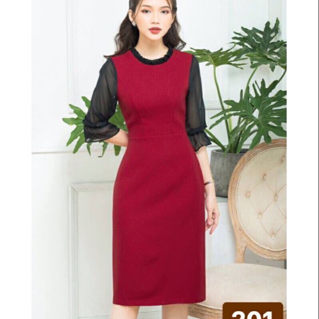 Đầm Cát Hàn Tay Von L-XL-XXL