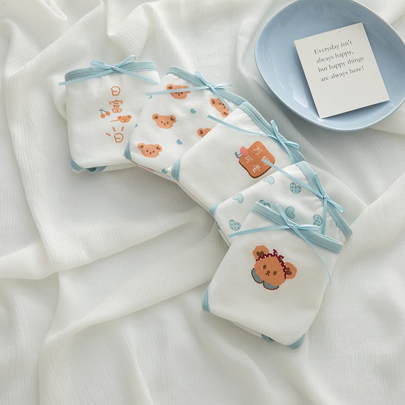 Quần Lót Nữ Cotton Co Dãn Họa Tiết Gấu Chữ Siêu Xinh MS.QL1