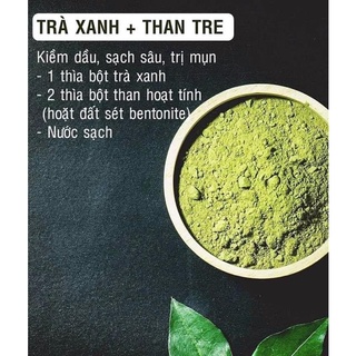BỘT TRÀ XANH ĐẮP MẶT TRẮNG DA- 100% ORGANIC