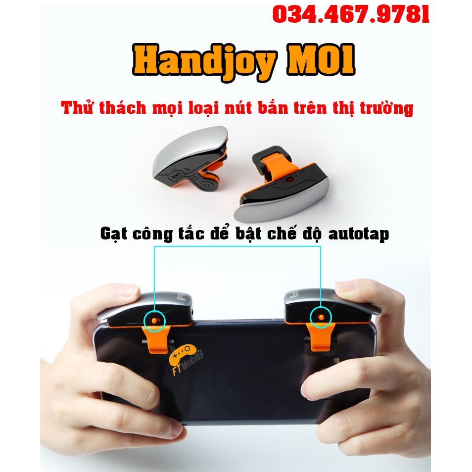 Handjoy M01 | Nút bắn chơi game đẳng cấp nhất thị trường nút bấm FPS FTMOBILE(Pubg, COD, Freefire)