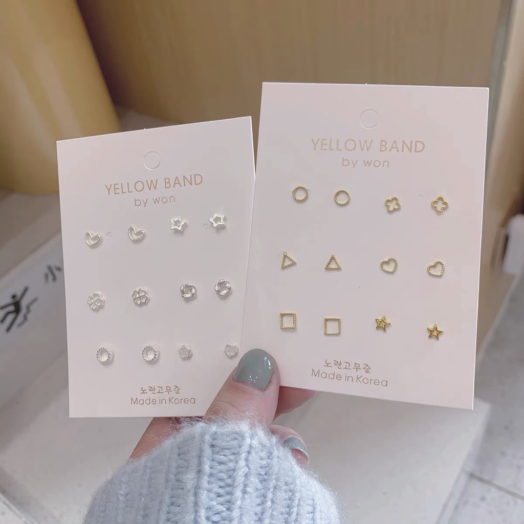 Khuyên tai bạc sterling mini đơn giản không gây dị ứng 2021