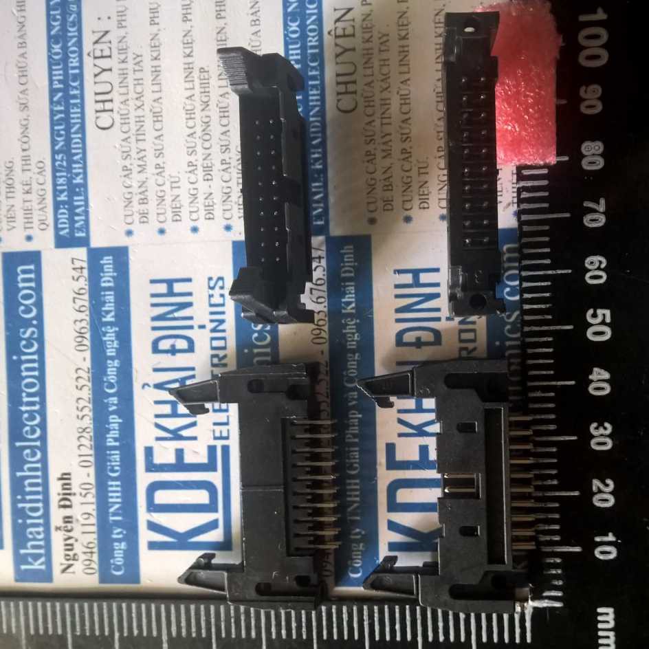 Combo Đầu nhựa cổng DC2 đực đầu gài thẳng 2.54mm IDE 8 ~ 40 chân kde1611