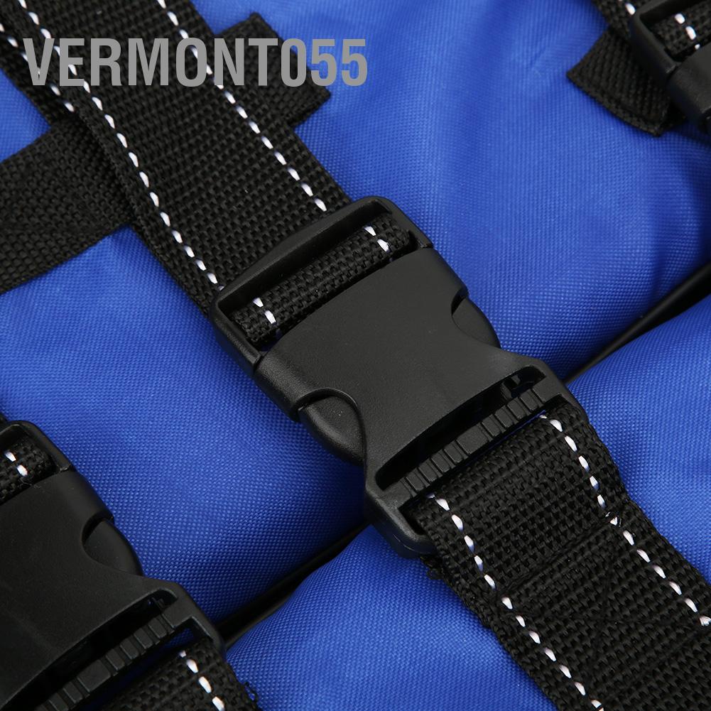 Vermont055 Áo phao chuyên nghiệp dành cho người lớn khoác bảo vệ an toàn khi bơi Lặn với ống thở Đi thuyền trên suối-Đi bộ đường dài màu xanh lam