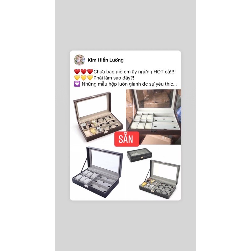 Hộp đựng đồng hồ kính