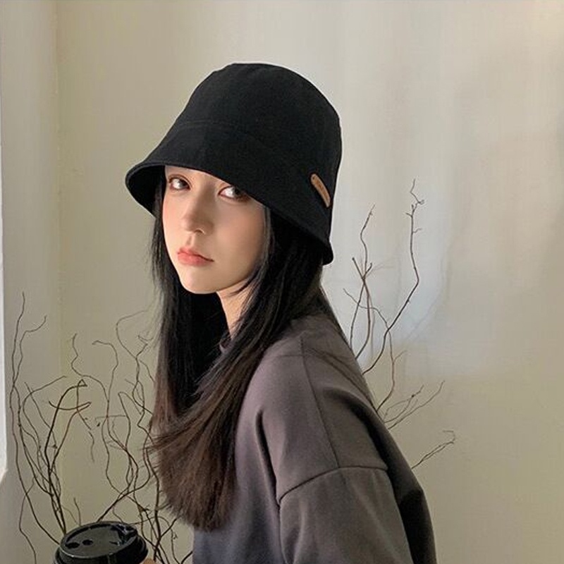 Mũ bucket kaki trơn handmade