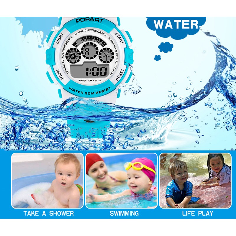 Đồng hồ trẻ em PASNEW P-3 có đèn sáng ban đêm chống nước 50m dây cao su | BigBuy360 - bigbuy360.vn