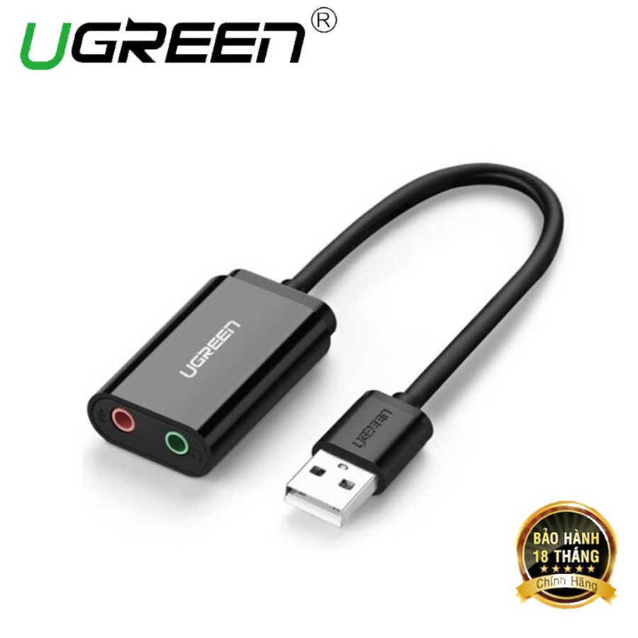  Ugreen 30724 - Cáp USB 2.0 ra Loa và Mic chính hãng - HapuStore