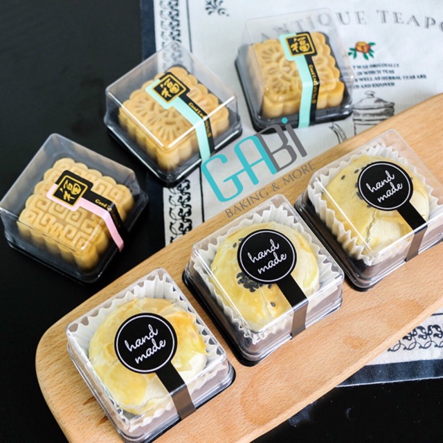 50-100 hộp nhựa nắp trong đựng bánh trung thu 100g