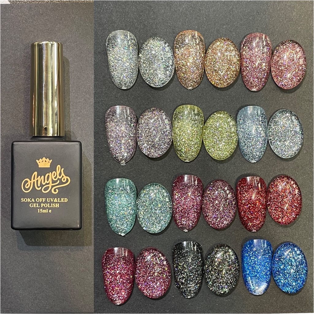 Sơn Móng tay ANGELS hiệu ứng ánh cầu vồng phản quang