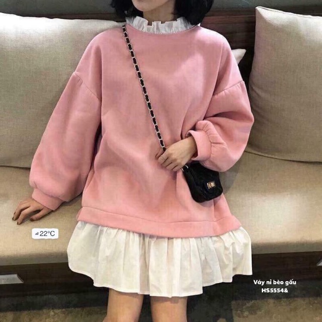 Váy nỉ bèo gấu - HS
