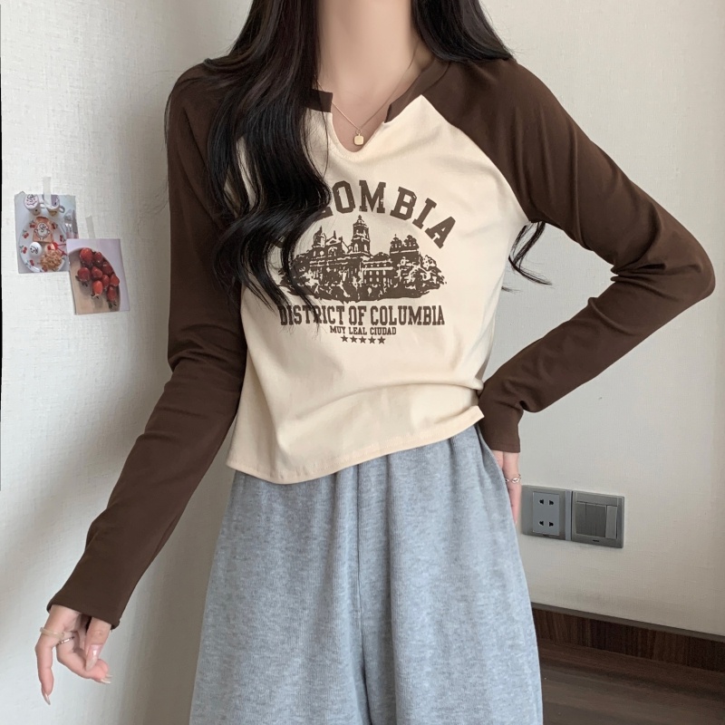 ZHELIHANGFEI Áo Thun Nam Dài Tay Cổ Tròn Thời Trang Hàn