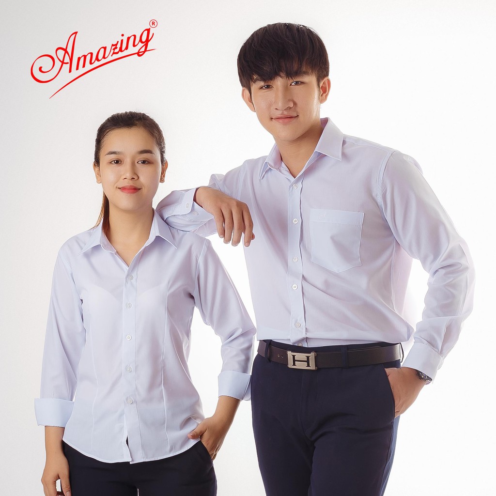 Sơ mi trắng Amazing, size từ 45-100kg, áo nam chất KT silk mềm mịn mát, somi vạt bầu, chuẩn form basic