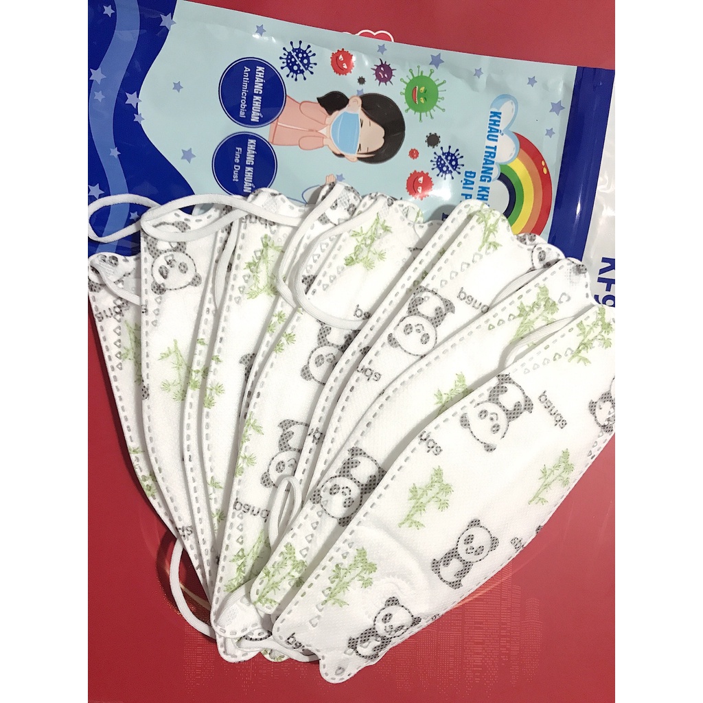 50 KHẨU TRANG  TRẺ EM 4 LỚP  KHÁNG KHUẨN  KF94  MÀU NGỘ NGHĨNH  LỌC BỤI MỊN CHO TRẺ 4 -12 TUỔI.