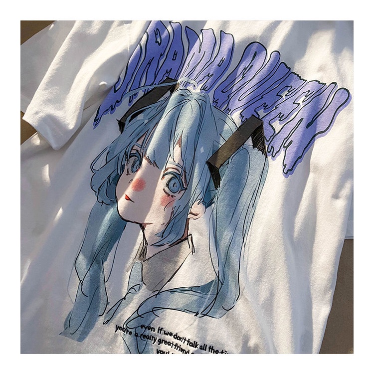 Áo Thun Tay Ngắn In Hình Hatsune Miku 3D Phong Cách Hip Hop Thời Trang Cho Nam Và Nữ C091-17