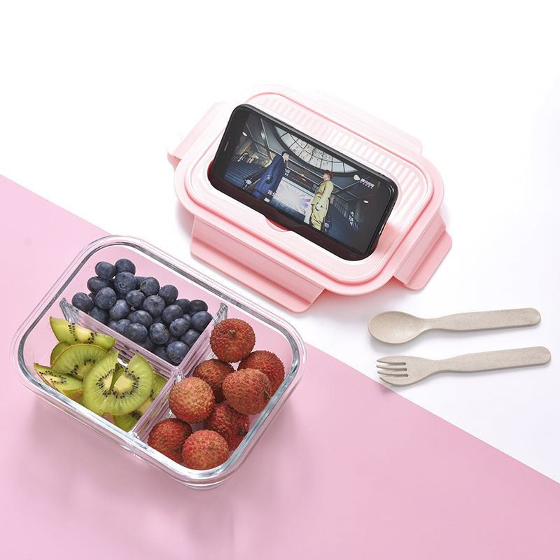 Hộp thủy tinh chia ngăn cao cấp Yeahcook Glass Lunch Box