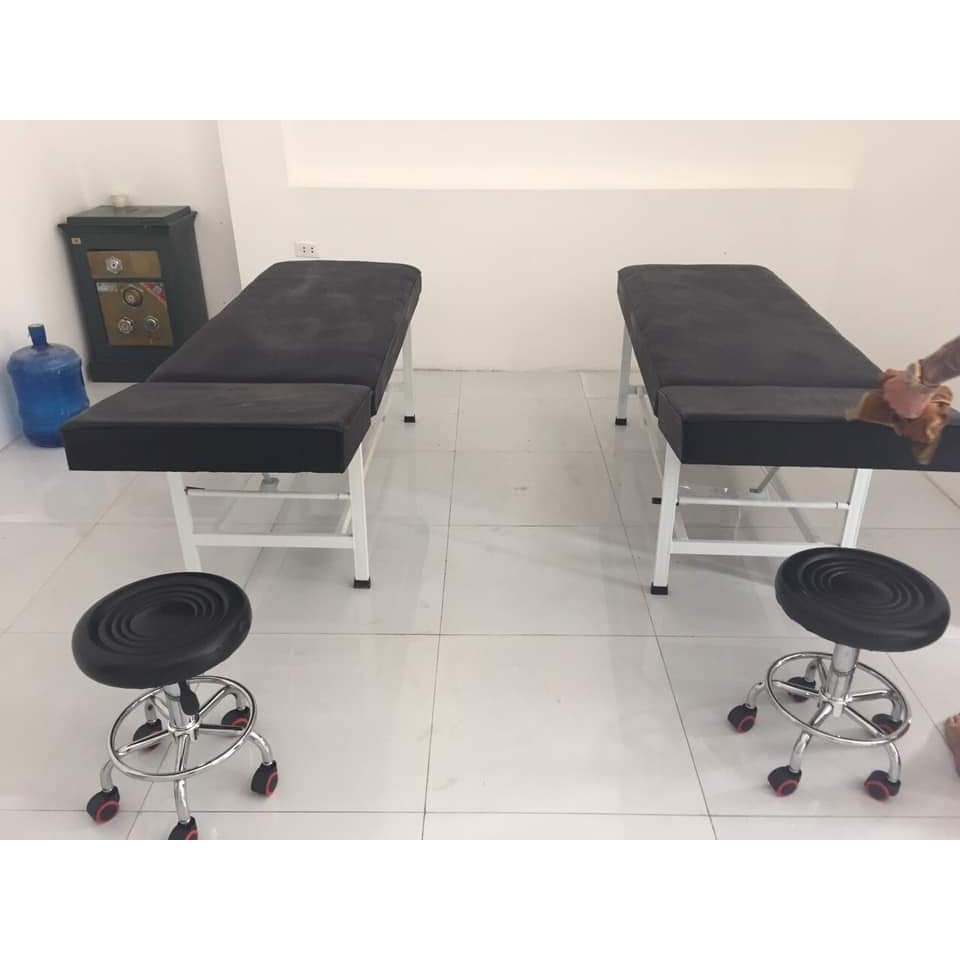 Giường nối mi gấp gọn, Giường nối mi chân sắt, Giường nối mi nâng hạ chân sắt