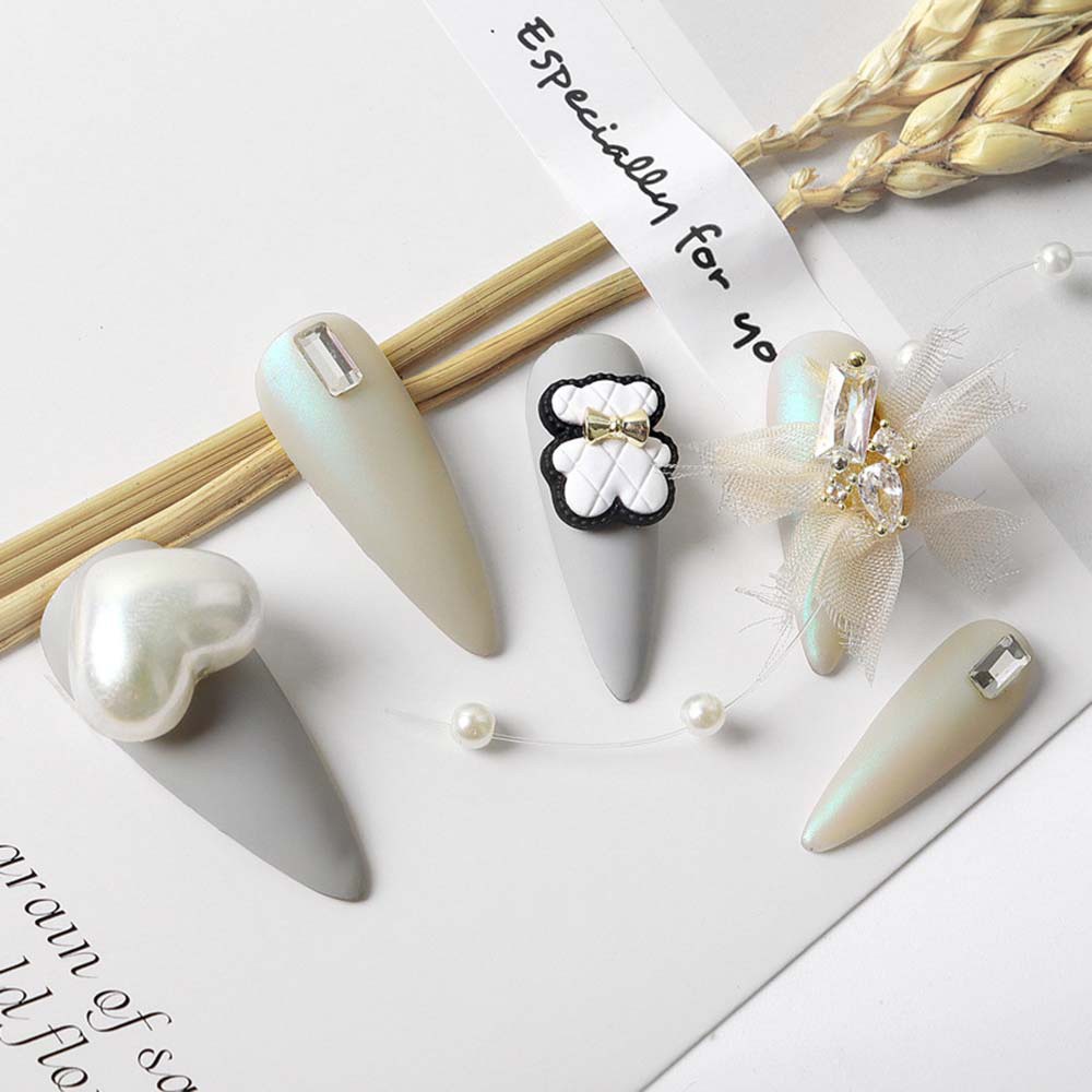 [Hàng mới về] Hạt gấu 3D đính móng tay trang trí nghệ thuật tự làm thiết kế dễ thương có nhiều màu