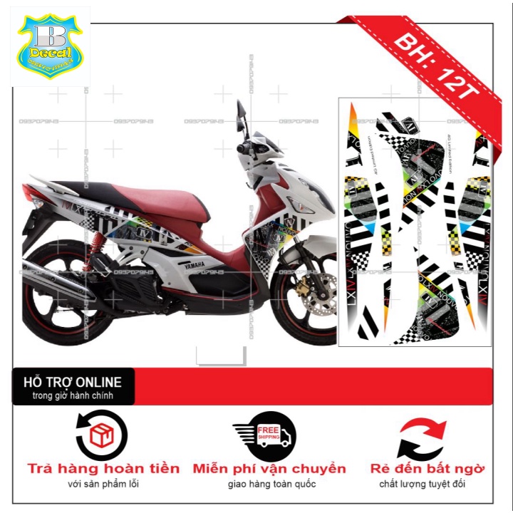 Ten rời xe NOUVO 4 LX MẪU ZIN THÁI DÁN XE TRẮNG