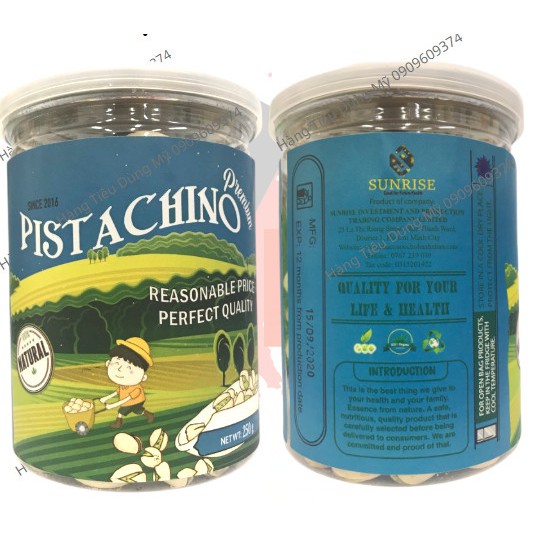 HẠT DẺ PISTACHINO SUNRISE 250G