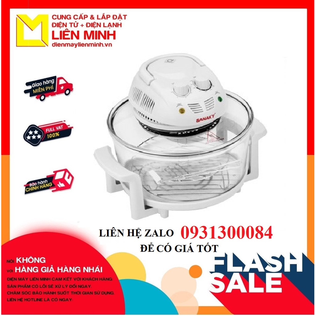 Lò nướng thủy tinh Sanaky VH-158T - Hàng chính hãng Dung tích nồi thủy tinh lớn 12 lít Công nghệ nướng bằng điện trở.