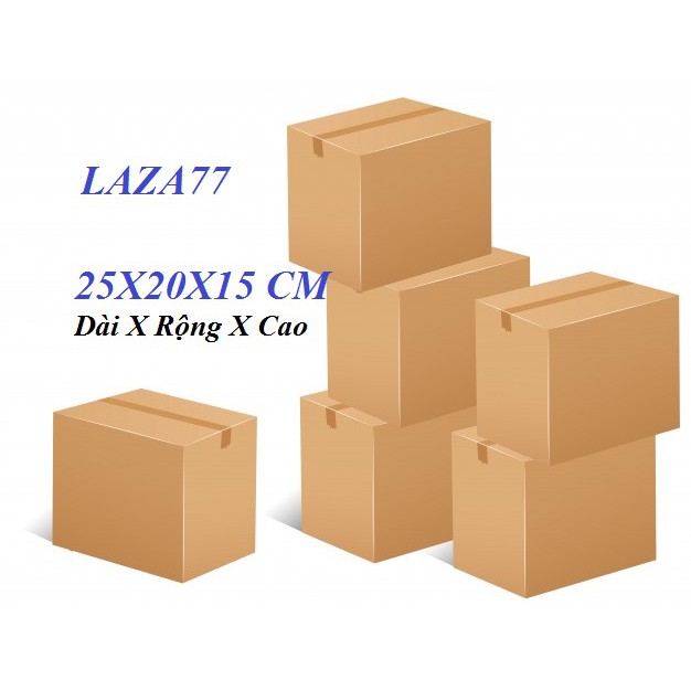 Thùng Carton Size 25x20x15 Bộ 20 Hộp Carton