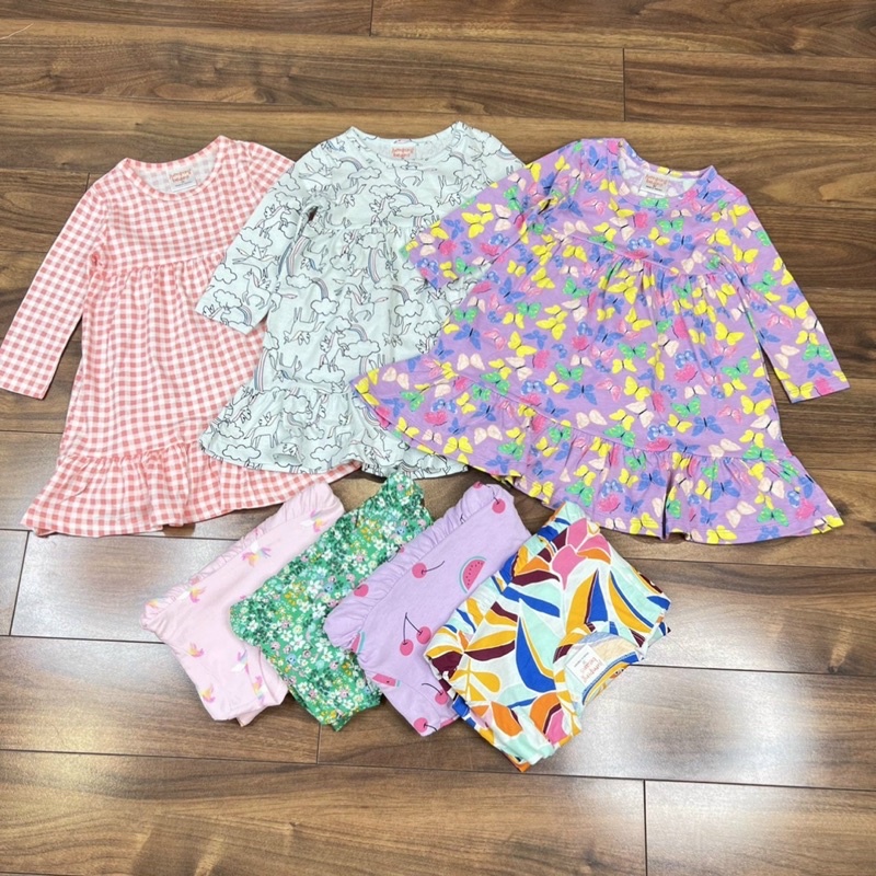 váy dài tay 3 tầng bé gái cotton (10-20kg)