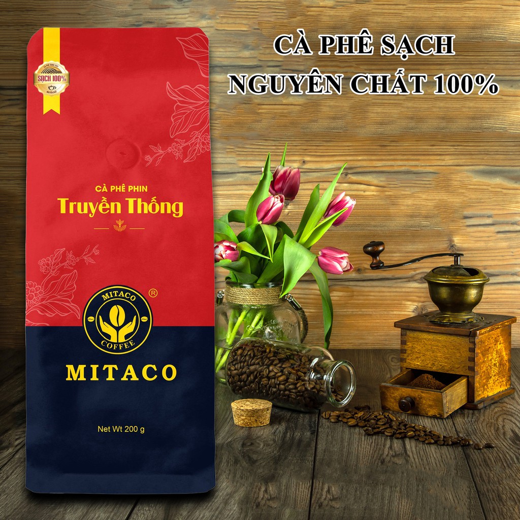 Cà Phê Phin Truyền Thống MITACO COFFEE (Gói 200g)