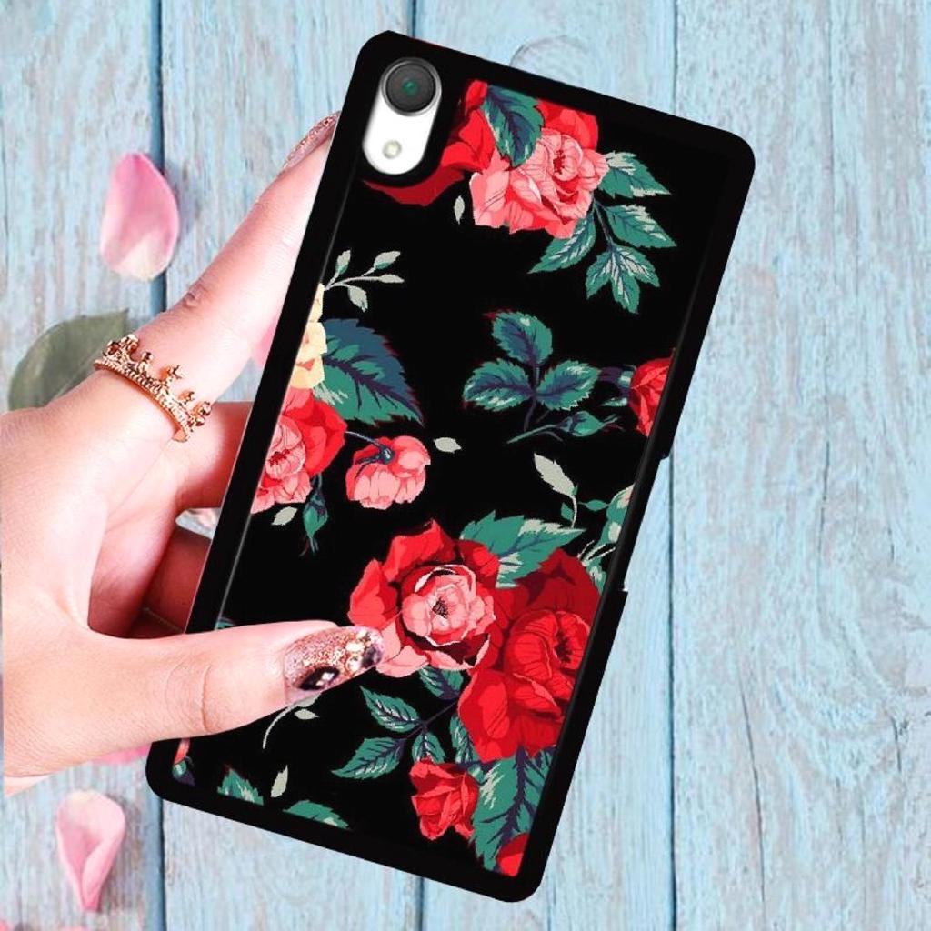 Ốp điện thoại TPU mềm + nhựa cứng in họa tiết hoa xinh xắn cho Sony Xperia X XA XZ3 Z3 Z5 Z2 XZ2