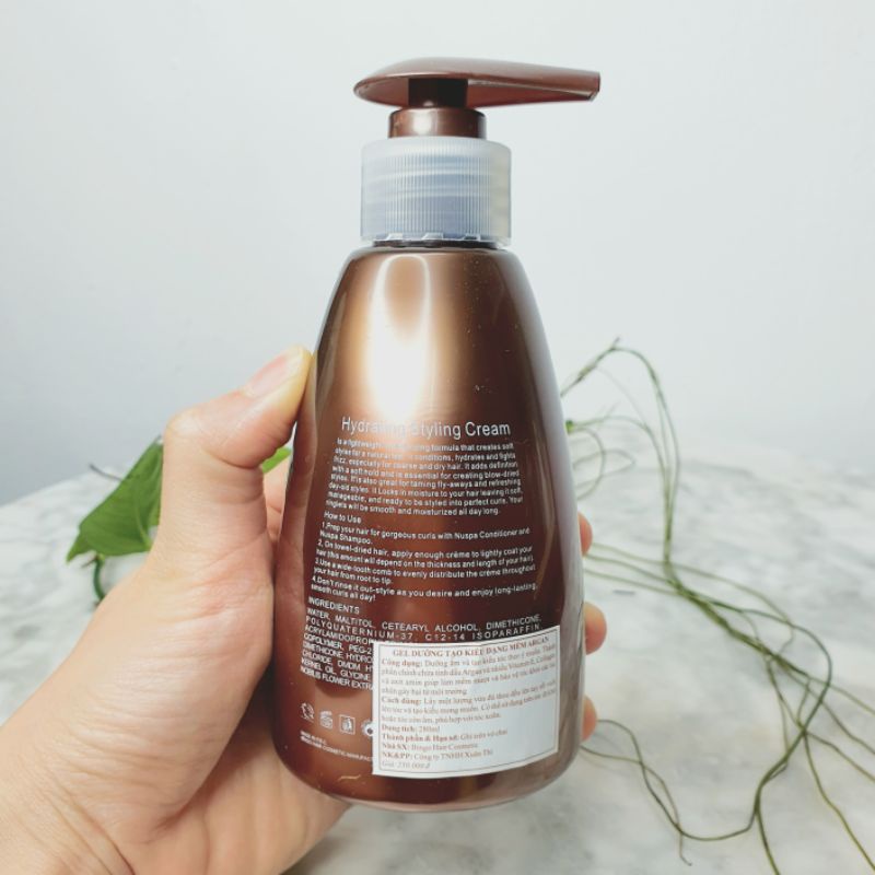 Gel giữ nếp tóc, gel dưỡng tóc tạo kiểu argan oil 280ml dạng mềm chính hãng