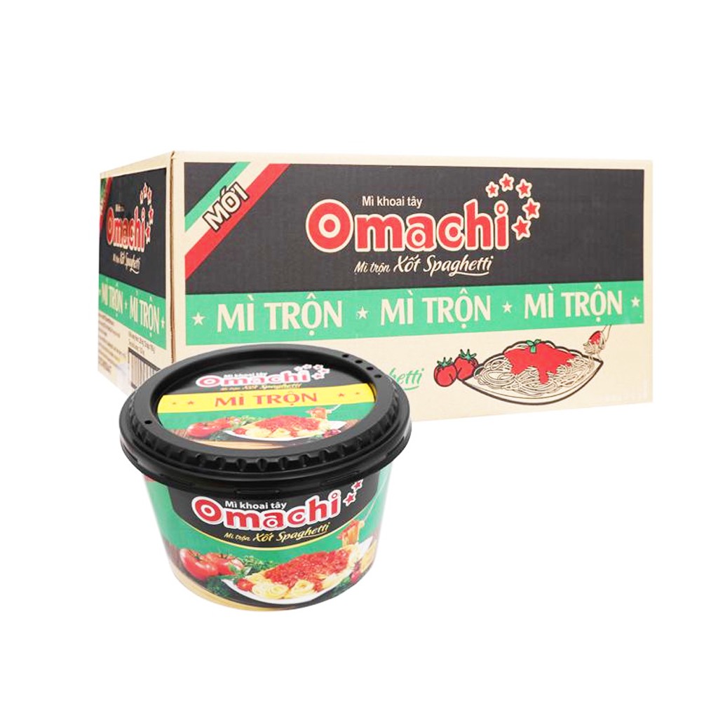 THÙNG 12 TÔ MÌ TRỘN OMACHI XỐT SPAGHETTI ( 105GR )