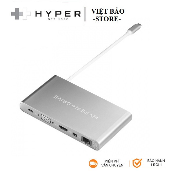 Cổng chuyển HyperDrive Ultinmate USB-C Hub Silver -GN30