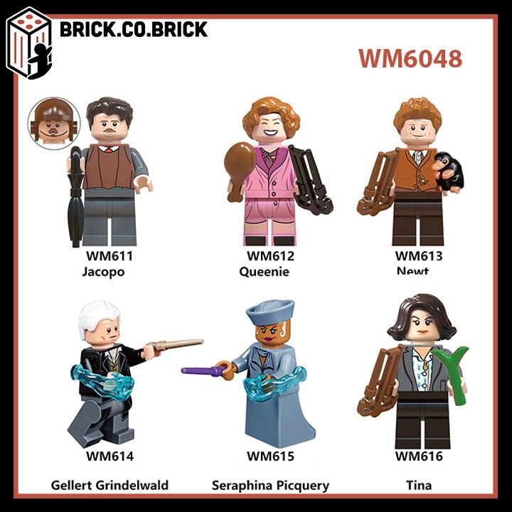 Minifigure Harry Potter Dumbledore Hagrid Đồ chơi Lắp ghép Xếp hình Mini Mô hình WM6048
