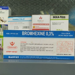BROMHEXINE 0,3% 20ml Long đờm vật nuôi
