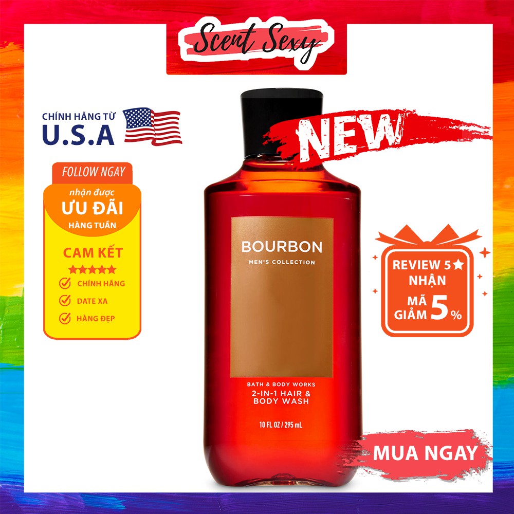 Sữa tắm và gội nam Bath and Body Works - Bourbon ( 295mL )