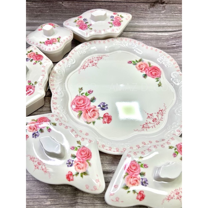 SALE NGHỈ TẾT Khay hộp đựng mứt tết bánh kẹo hoa quả sấy khô đẹp nhựa phíp hình tròn mẫu mã đa dạng nhiều kiểu mới