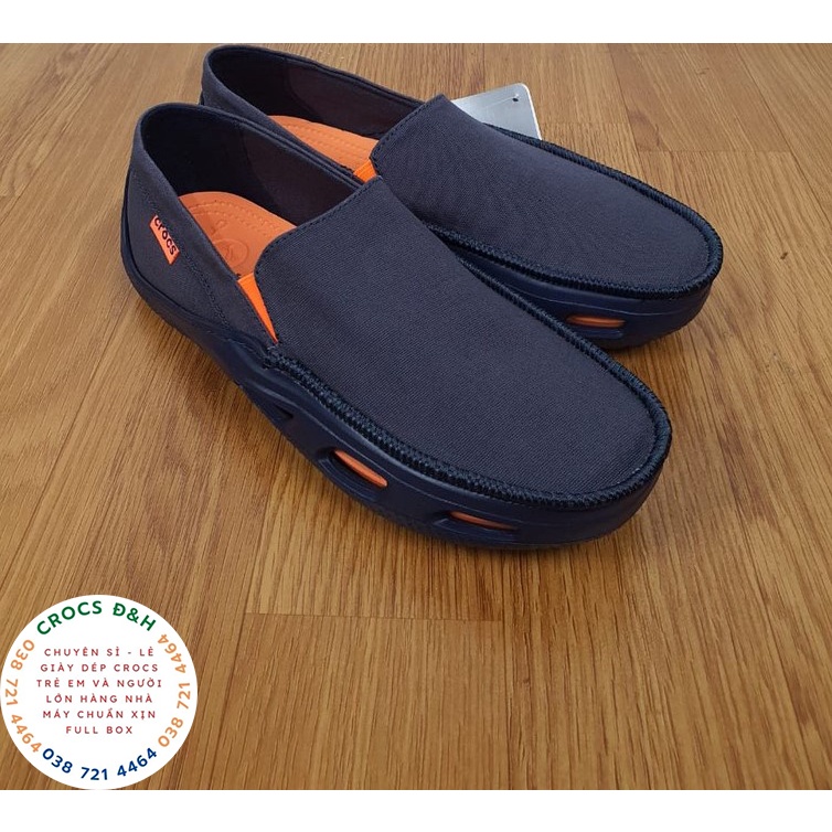 Giày dép crocs - giày vải crocs tideline canvas loadfer cho nam,chống trơn trượt, chống hôi chân, hàng nhà máy xuất xịn