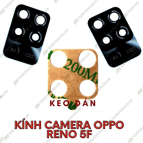 Kính camera oppo reno 5f kèm keo dán