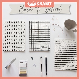 Back to school - Combo 12 vở kẻ ngang Pokadot đen trắng 80 trang & 2 bút bi nước chủ đề