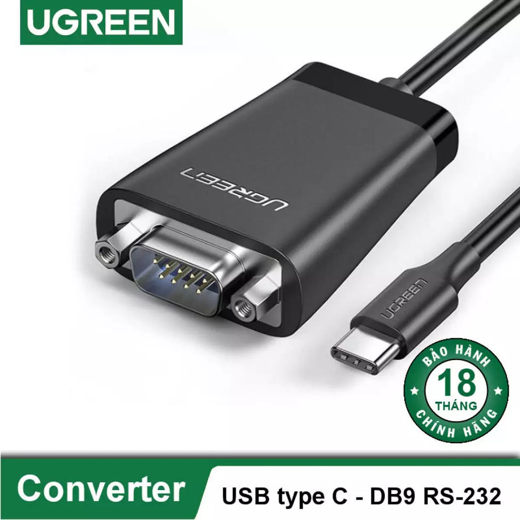 USB Type C to RS232 DB9 UGREEN 70612 dài 1.5met CM253 Chính Hãng