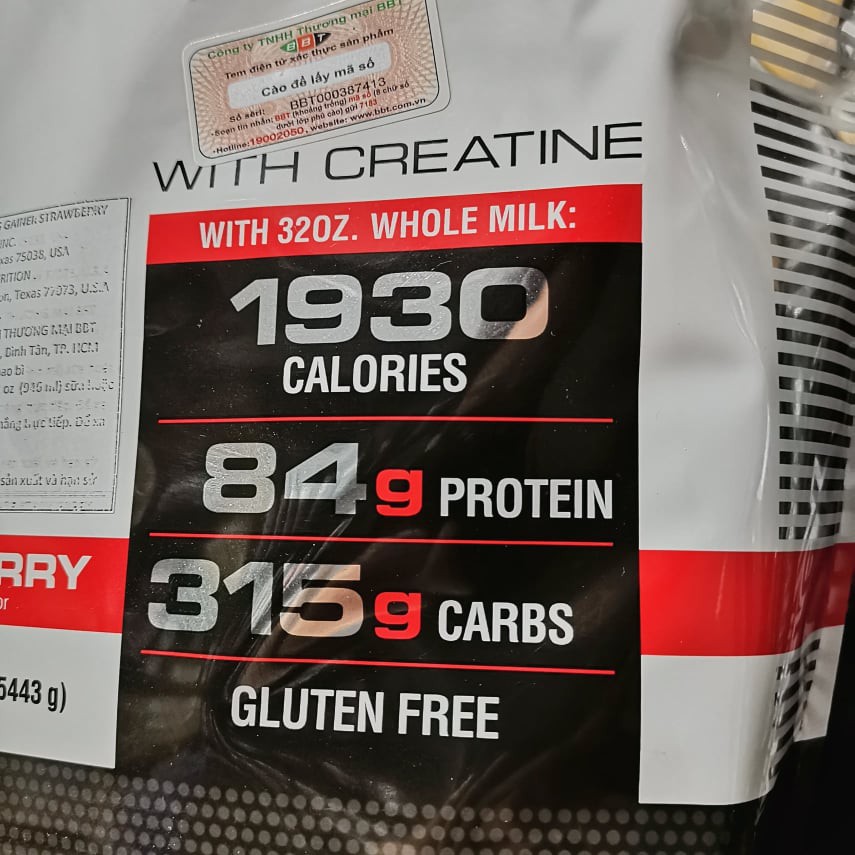 SỮA TĂNG CÂN LABRADA MUSCLE MASS GAINER | NẶNG 5,4 KÝ | CHÍNH HÃNG CÔNG TY BBT