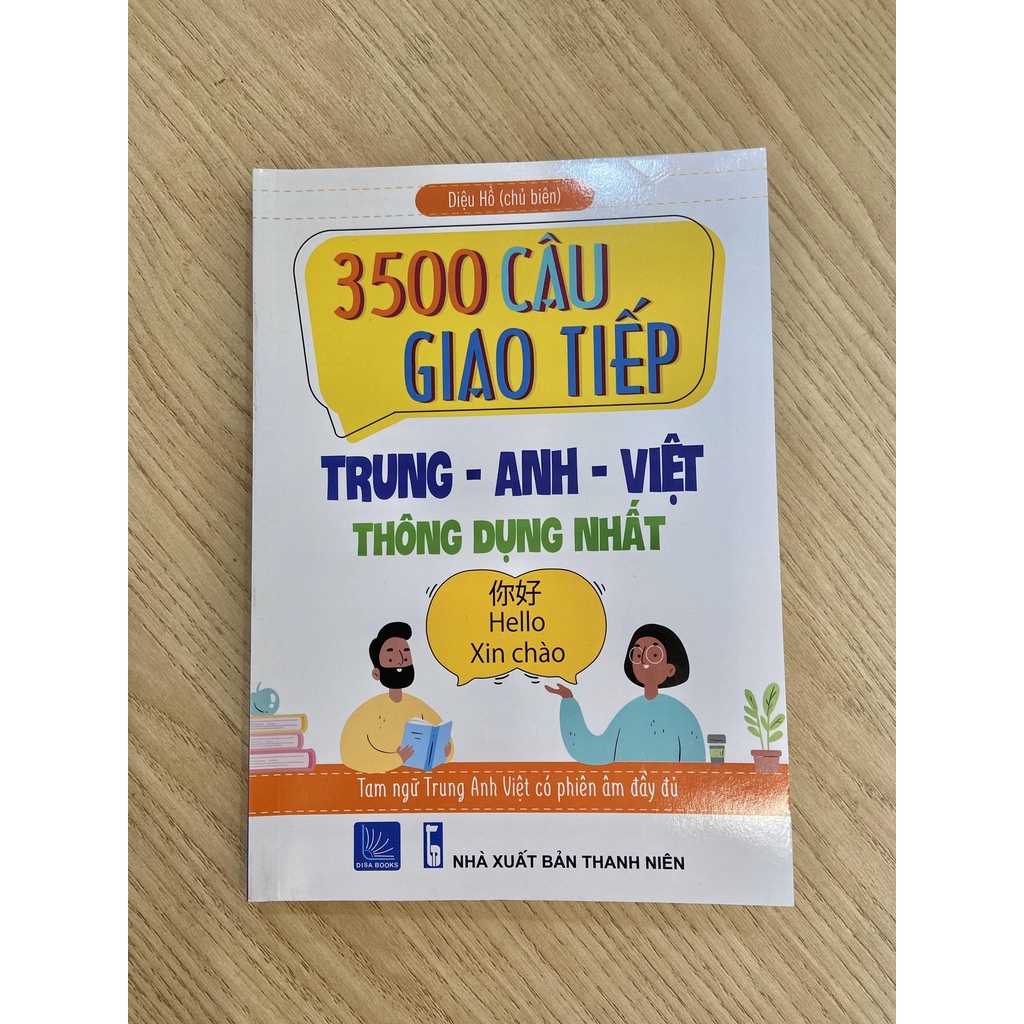 Sách - 3500 câu giao tiếp Trung Anh Việt Thông dụng nhất + DVD tài liệu