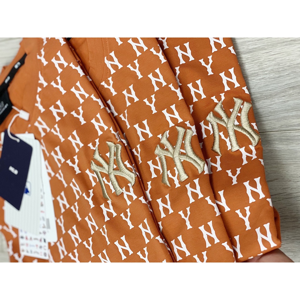 Áo T shirt ngắn tay Áo đôi Nam Nữ NY vàng nâu sành điệu FULL TAG