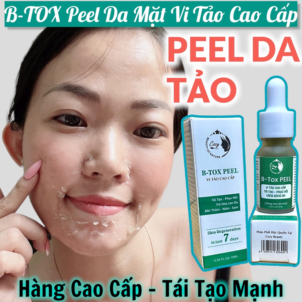 B-Tox Peel Da Vi Tảo Cao Cấp - Tái tạo da mặt tảo retinol tăng sinh collagen - pell để trẻ hóa tái sinh da mặt