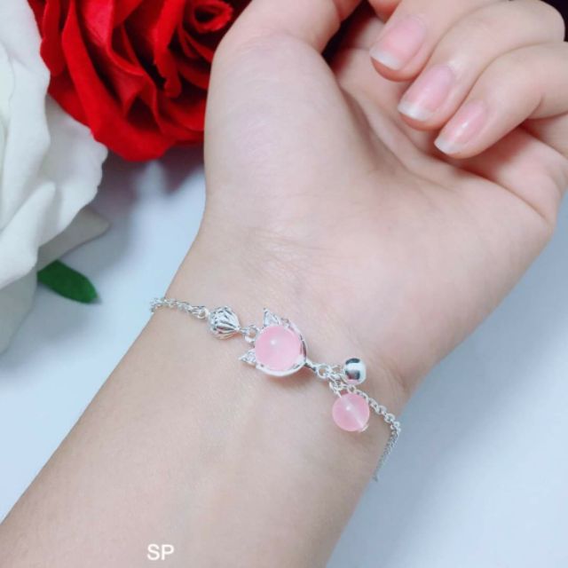 Lắc tay hồ ly bạc dáng mới kute