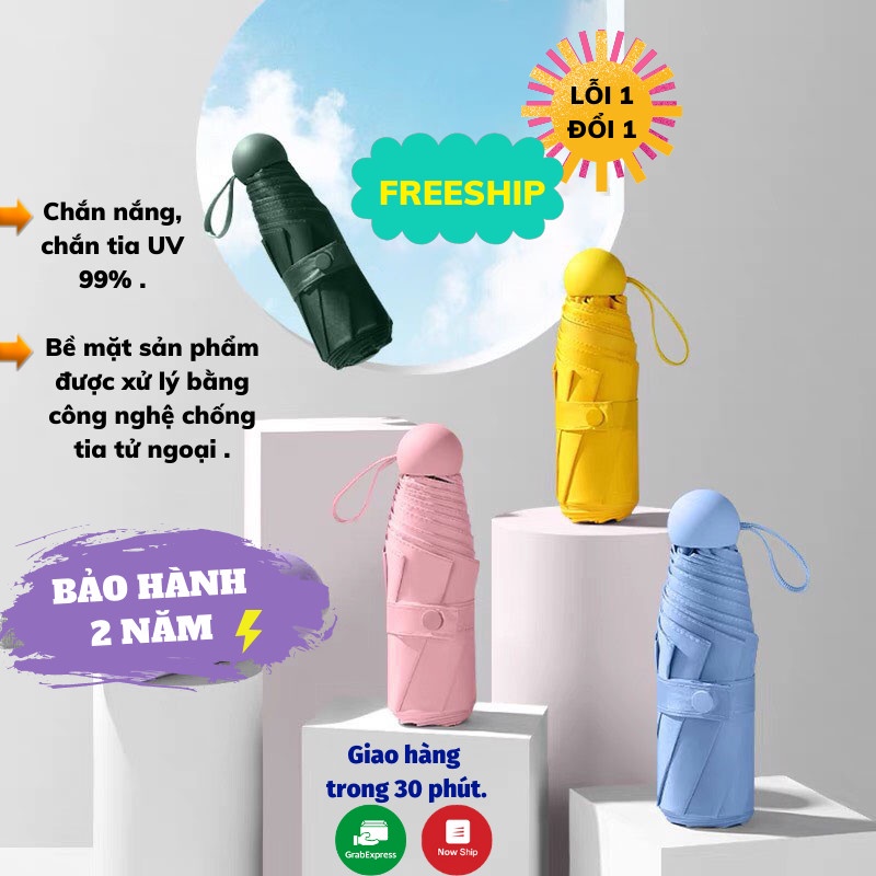 Ô Che Nắng Ô Dù Cao Cấp Chống Nắng Ngoài Trời Chất Vải Không Nhăn Chống Tia Uv Dù Che Mưa Asaki ( tuyển sỉ )